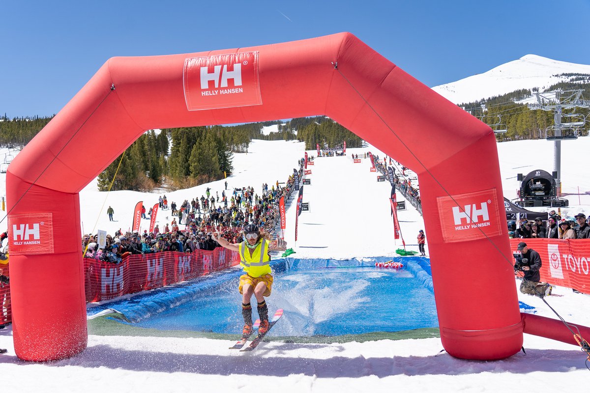 Chaletline's tweet photo. Could you make it across? The annual @breckenridgemtn 'Splash into Spring Pond Skim' takes place a week today... https://t.co/jaE4Tq8FT9