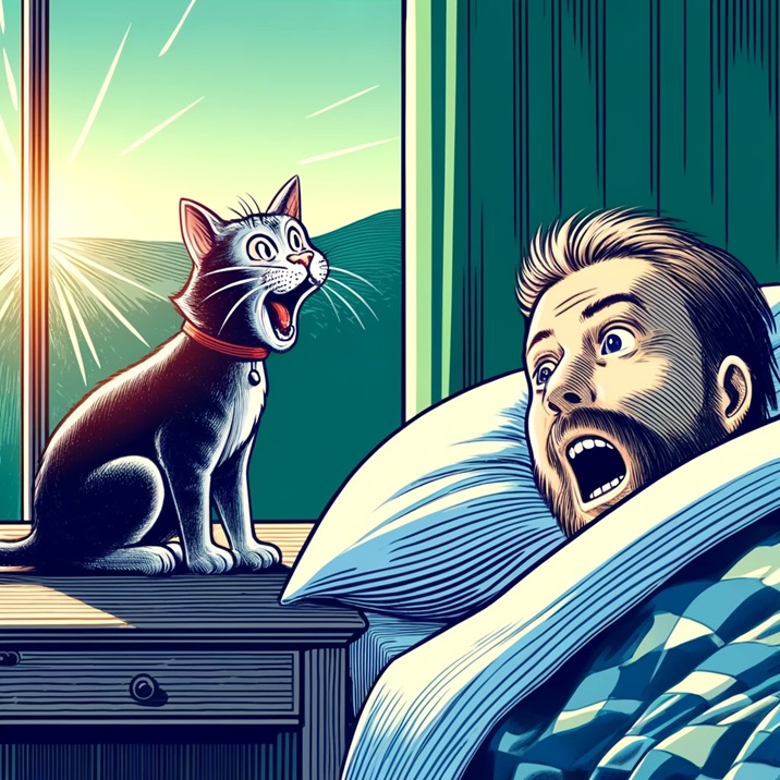 Crepuscular Cat in your household? We do! 🤦‍♂️😸 #Caturday #Cat #morning #awakening #sleeping #sleep #digitalart #AIart #CartoonArt #ArtWork #AIimage #cartoon #ComicArt Crepuscular definition ➡️ merriam-webster.com/dictionary/cre…