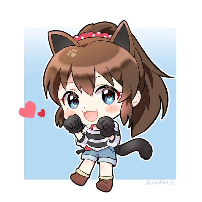 マハラギさん( )の描かれた みにゃこを描かせていただきました元絵かわいすぎる//// 
