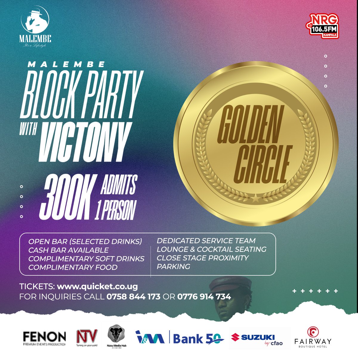 At only 300k you get an open bar at #VictonyBlockParty Alert your squad and let the avengers assemble this 27th at Lugogo Hockey grounds. Tickets:quicket.co.ug/events/255504-…