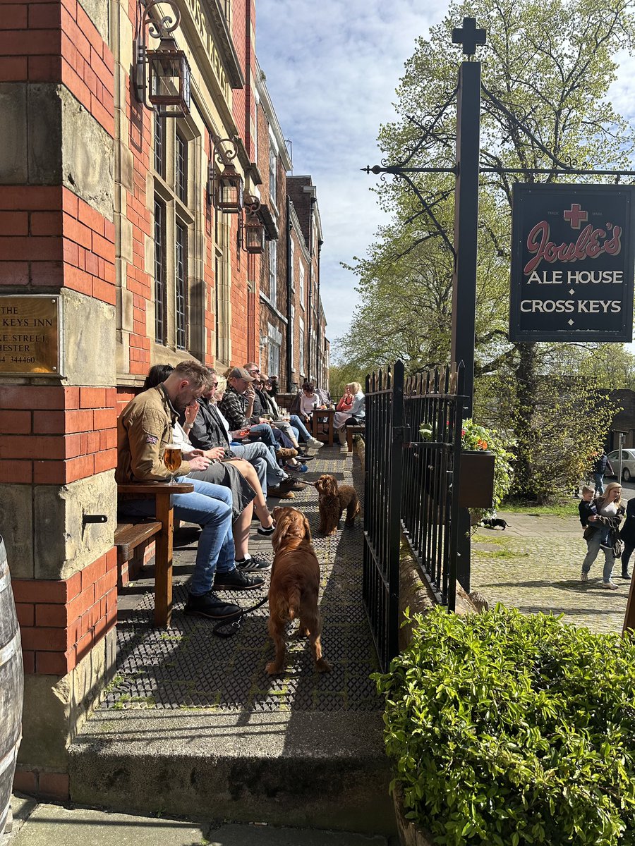 Good to see a little Spring sunshine. The terrace is already full - best people watching spot in Chester!! ☀️ #chestertweets @BeersInChester @the_joe_smoe @SkintChester @welcome_dogs @wearechester @editorcamra