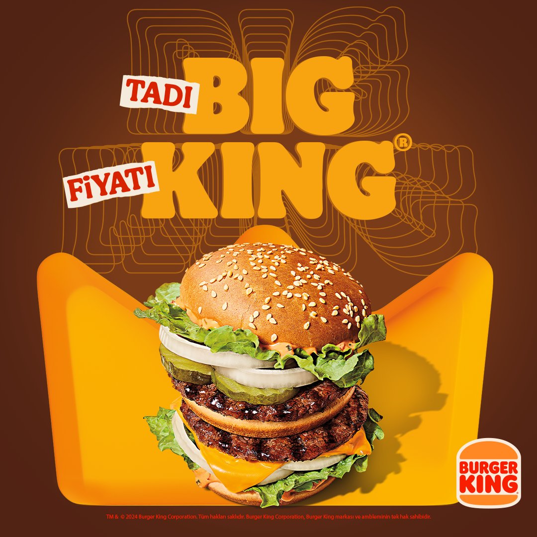 Hafta sonu keyfinizi büyütecek bi’ lezzet: Big King®! 🍔🍟🥤