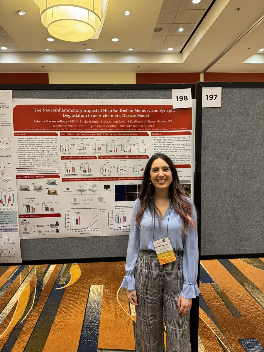 I had a great two weeks of conferencing! I presented and won an oral competition at the Russel Klein Nutrition Symposium <a href="/GsnsOsu/">GSNS_OSU</a>, gave a talk at <a href="/OhioStateCBI/">Ohio State Chronic Brain Injury Program</a> research day, and presented a poster at <a href="/A_P_S_A/">APSA</a>. Very grateful for all these opportunities!