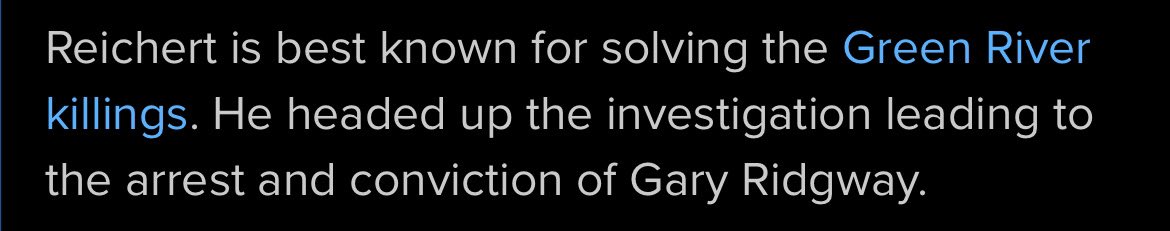 gonna keep fact-checking this because it’ll keep coming up through november: he did not solve the green river killer case