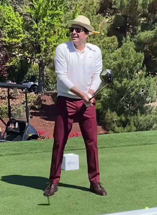 KeriStevensReal's tweet photo. "There's an archery range over there...I want to warn everyone."   
 - #JimmyFallon
🤣😂🤣😂🤣

#8amGolfInvitational
#8amGolf

IG Story video here:
https://t.co/9owYm98iFu https://t.co/O2P4x7Ui3t