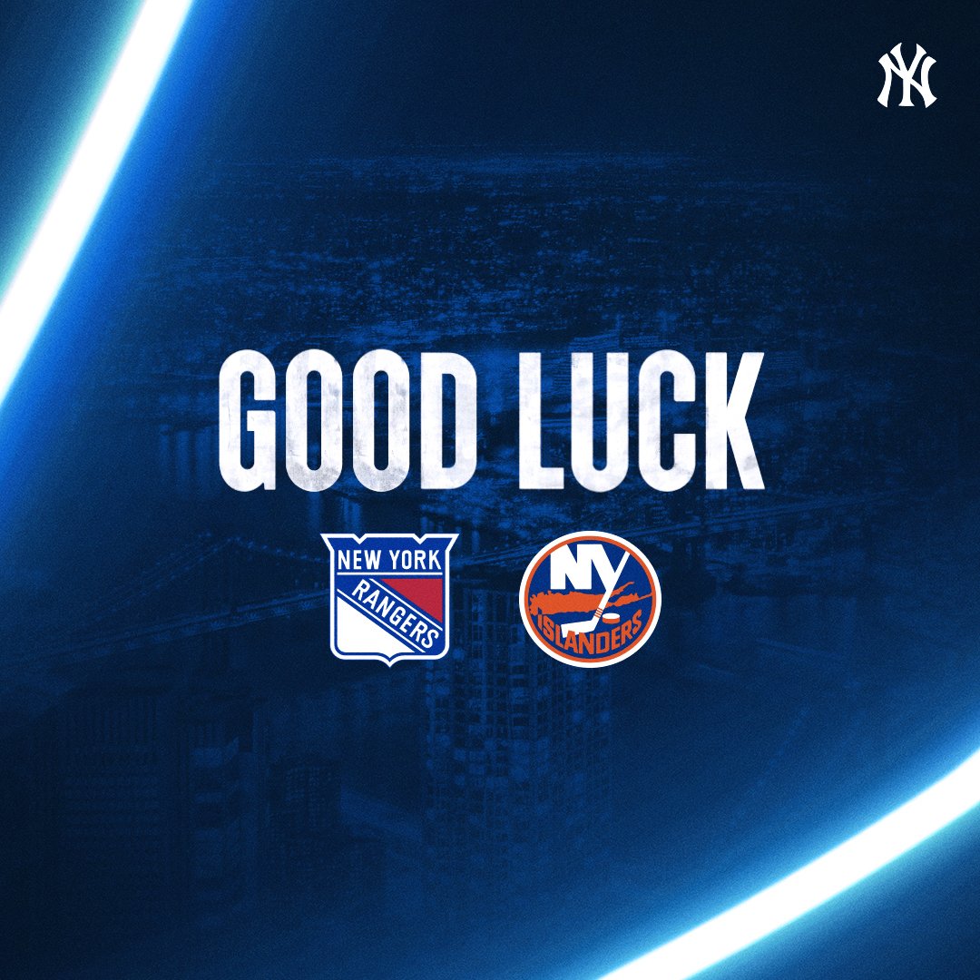 Best of luck in the playoffs @NYRangers & @NYIslanders!! 🏒 #NoQuitInNY | #Isles