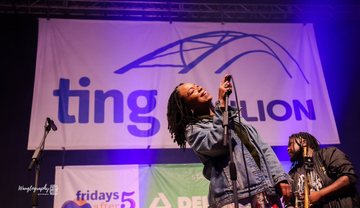 waugtography's tweet photo. No BS! Brass Band played at Ting Pavilion last night for the #FridaysAfter5 Concert Series - here are some photos: https://t.co/M5cNPNh5ck @NoBSBrass @TingPavilion https://t.co/fMCW1bffmh