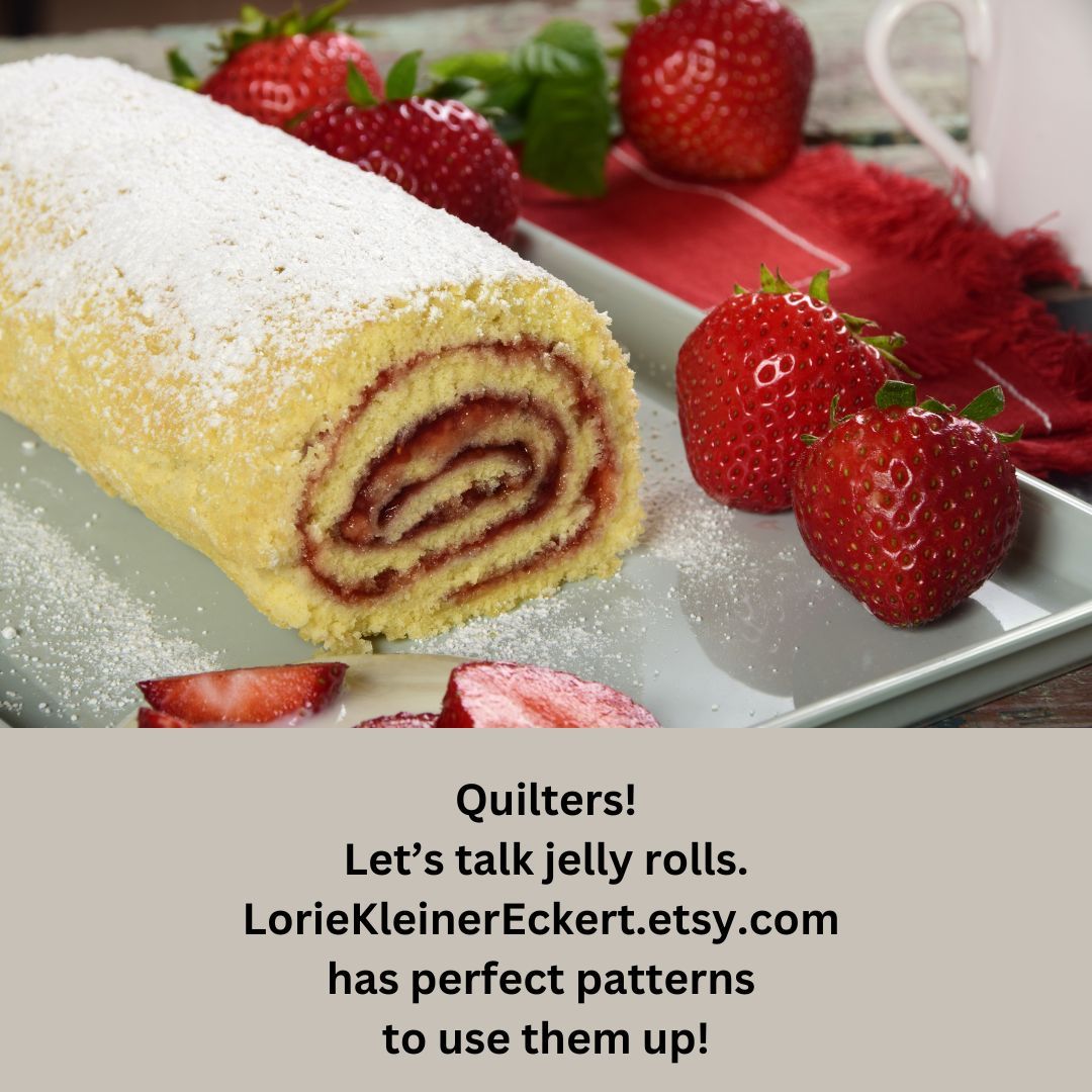 Quilters: Have a jelly roll or two in your stash that you're wondering how to use? My Etsy shop has nine quilt patterns. Four are jelly roll friendly. Check it out! buff.ly/39G5w49 #EtsyFinds #Quilting