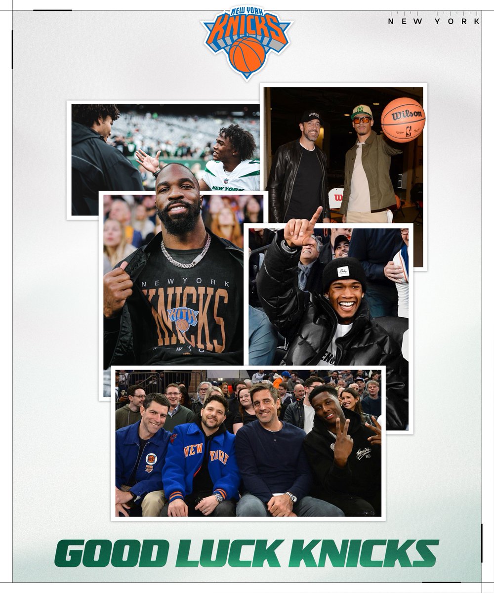 nyjets's tweet photo. PLAYOFF TIME.

LET'S GO @nyknicks!! #NewYorkForever https://t.co/FyShvFgeYE