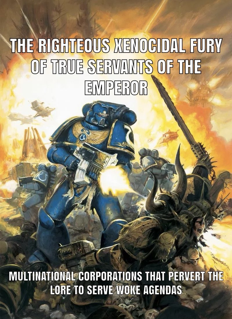 watts_matt7028's tweet photo. #warhammer40k #ESG #WokeMindVirus #BaillieGifford #amazon #blackrock #vangaurdgroup #JPMorgan #LiberalismIsAMentalDisorder #EmperorProtectUs https://t.co/f7POV1MiyW
