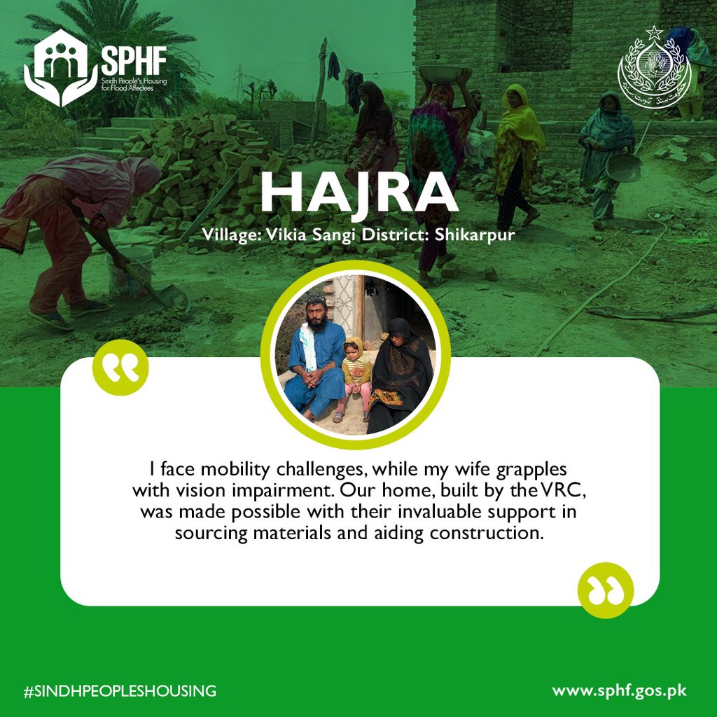 SPHF fosters social cohesion by empowering Village Reconstruction Committees. By facilitating vulnerable groups, the elderly, and differently-abled through VRCs, SPHF strengthens community bonds and inclusivity. #SindhPeoplesHousing