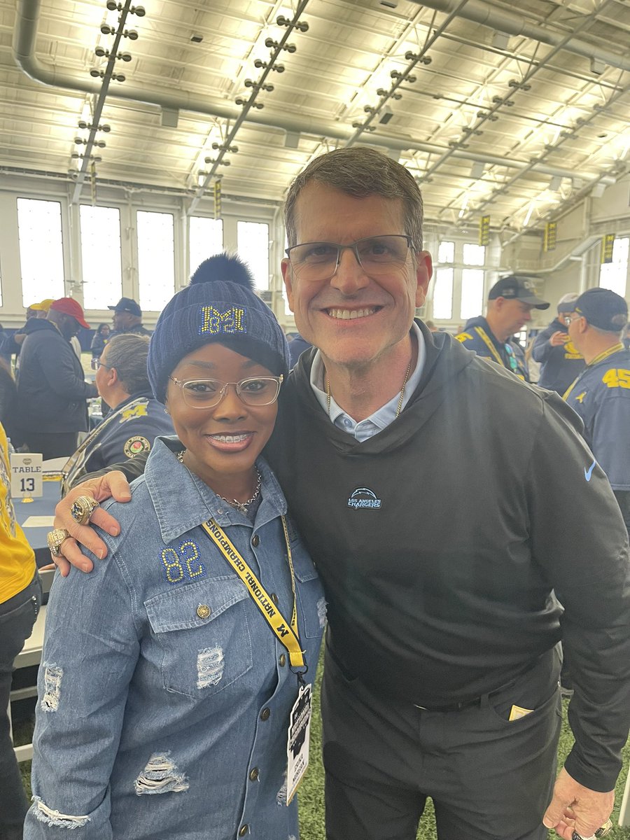 My TWO Favorite Coaches!!! So glad to have Coach Moore and happy for Coach Harbaugh with his new position…The legacy will continue!!! #GOBLUE