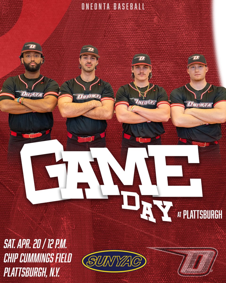 Time for some doubleheader action at Plattsburgh! The Red Dragons take on the Cardinals today at noon! #HereWeGoO #d3baseball