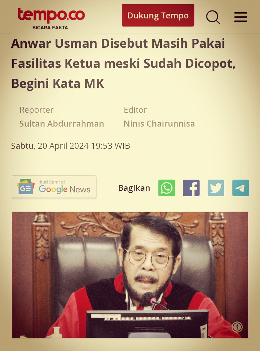 'Apalah daya kami...😔' Kura kura bgitu kata MK nasional.tempo.co/read/1858703/a…