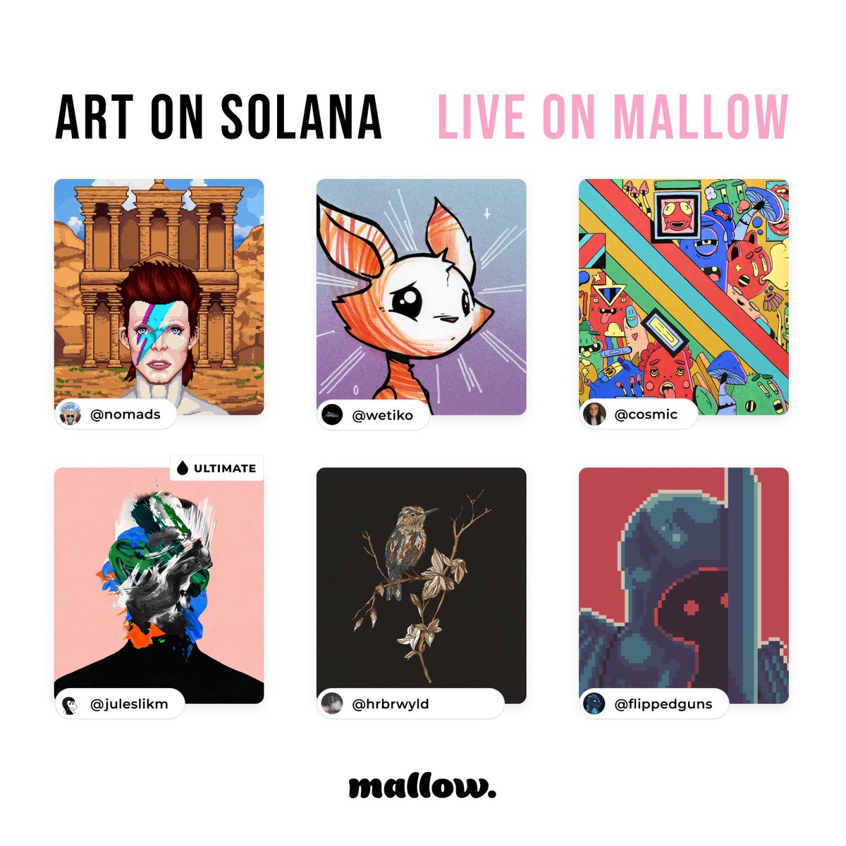it's another day to indulge in...

art from some nomads, buns, abstract beings, and more! ✨ exclusively on mallow 🍃

ft. @NomadsTR <a href="/wetikos/">WETIKO⁉️</a> <a href="/AleciaTV1/">cosmic</a> <a href="/Mjuleslik/">JuleslikM</a> <a href="/HRBRWYLD/">Harbour</a> <a href="/flippedguns/">fg</a>