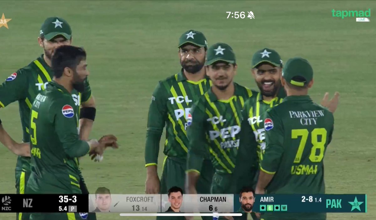 "🔥 Mohammad Amir's comeback is on fire! 2 wickets in just 10 balls! 💥🏏 

#MohammadAmir #pakvsnz