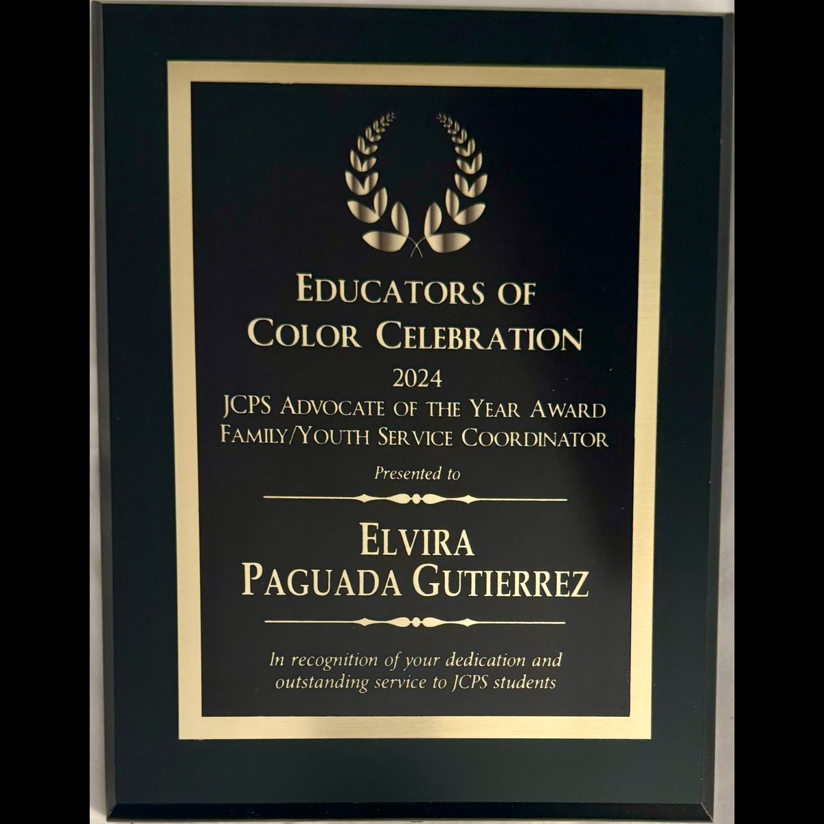 BloomHawthorne's tweet photo. Honored to receive the 2024 JCPS Advocate of the Year Award! ๐ Dedicated to @hawthornehawks, @BloomBulldogs, the amazing families, & our community. Your support fuels my passion for advocacy! #CommunityStrong #RepresentationMatters #EducatorsofColor https://t.co/l63Khm9p69