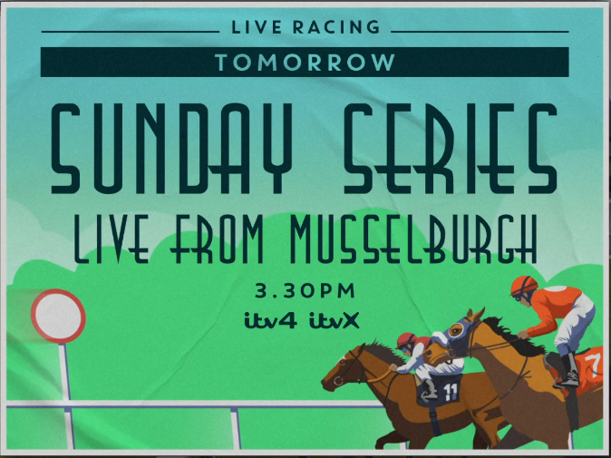 The racing continues tomorrow with the return of the Sky Bet Sunday Series Join us tomorrow LIVE from @MusselburghRace on ITV4 #ITVRacing