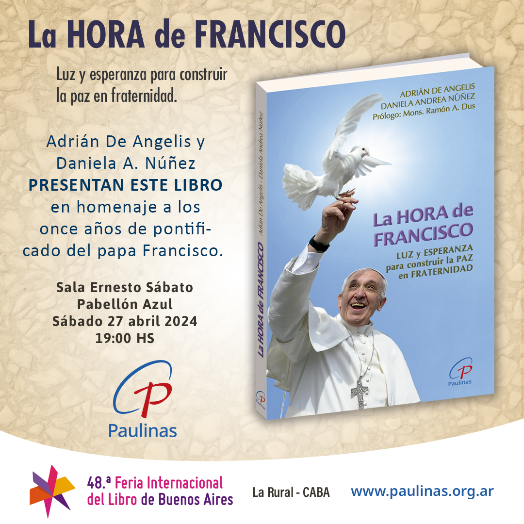 PaulinasAR's tweet photo. Paulinas en la 48º Feria Internacional del Libro de Buenos Aires. ¡Te esperamos! Stand 107, pabellón azul. 25 de abril al 13 de mayo 2024, predio ferial La Rural, Palermo, CABA. https://t.co/byvRYr5NDJ