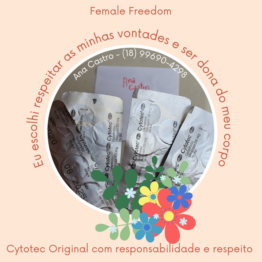 Botou fé no chá de canela e ele não ajudou? 😥
Calma, tem como você sair dessa! 🙋

📲 contate.me/AninhaCyto   
(18) 996 904 298

🔼🔼 Me chame que posso te ajudar!🔼🔼

#cytotec #citotec #abortoseguro #misoprostol #cytotecoriginal #comprarcytotec #aborto