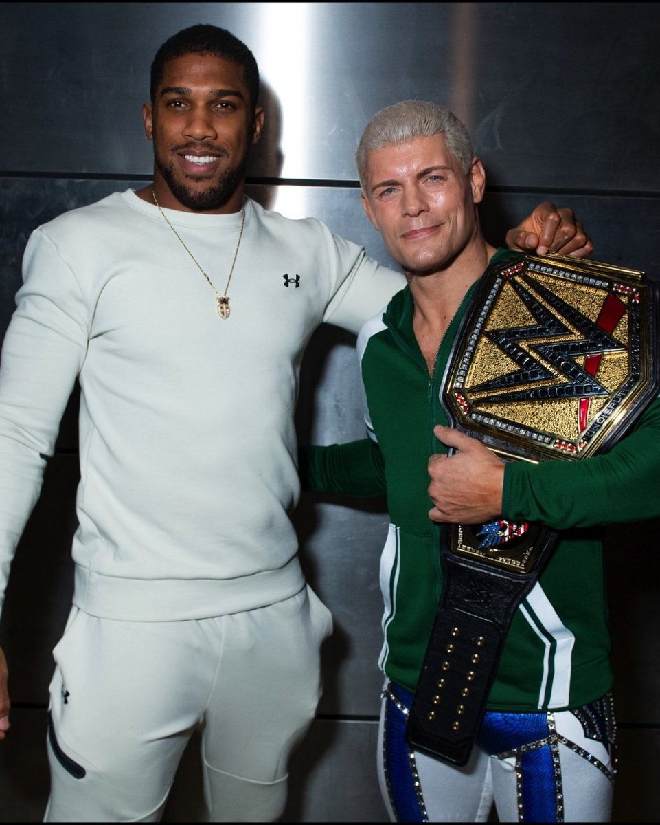 Cody Rhodes With the British Professional Boxer 'Anthony Joshua' @CodyRhodes