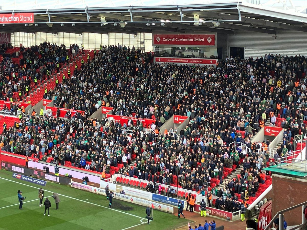2,600 Plymouth fans who have sold out their allocation for their trip away at Stoke today👏 #PAFC