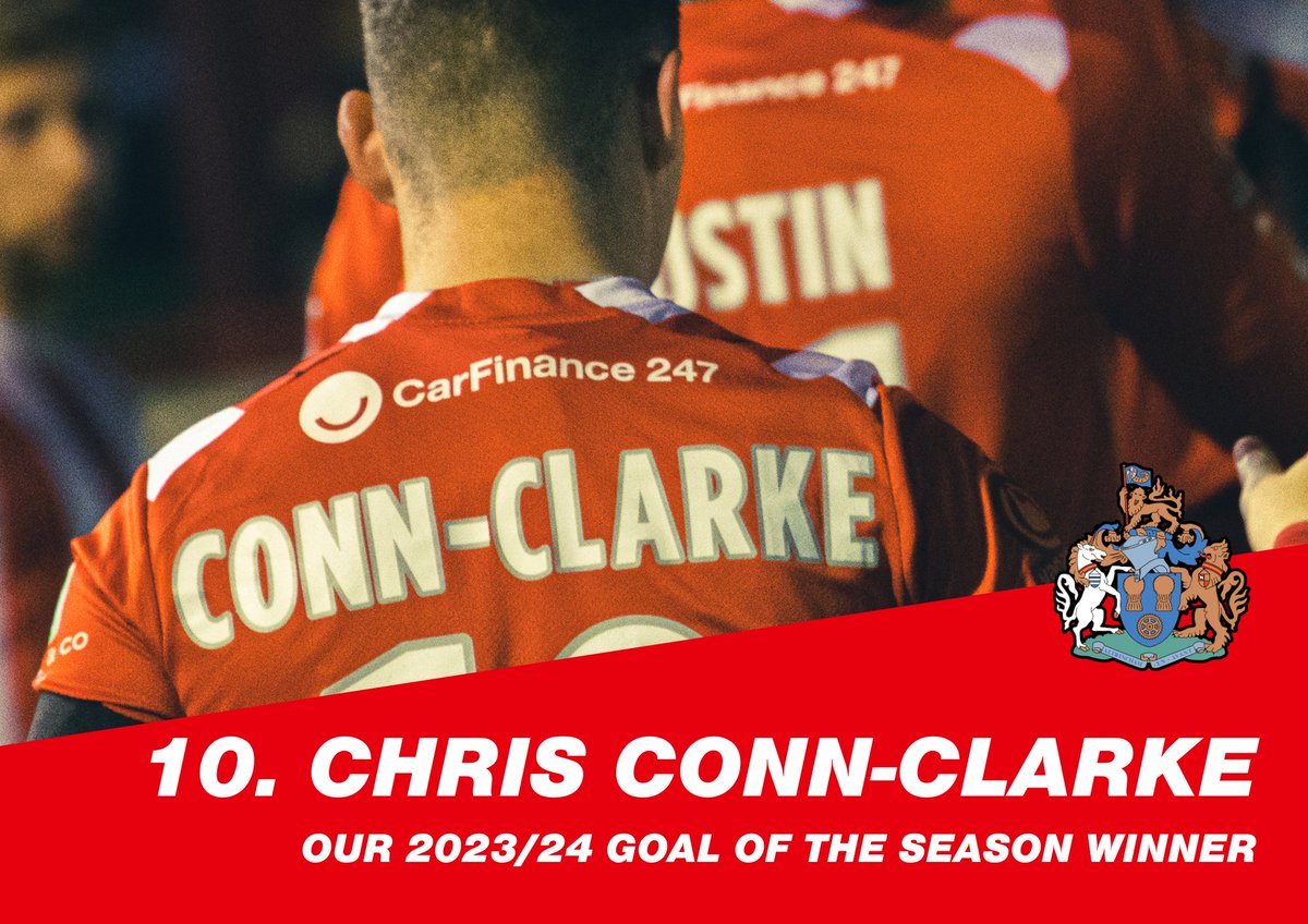 Goal of the Season goes to @ClarkeConn for his second strike against @AFCFylde in December 😎 With special mention to @ANewby10 against @bromleyfc and @lewisbaines98 against @Official_HUFC 💪💪