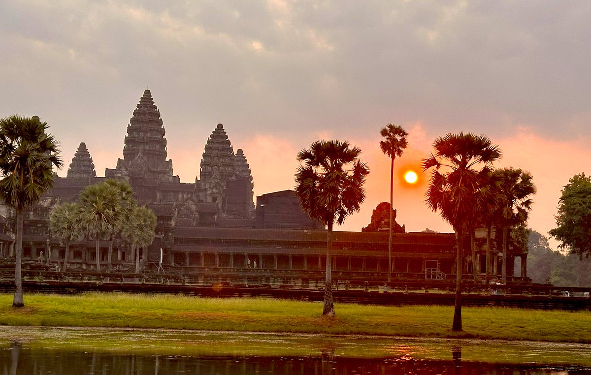 Angkor Wat - Cambodia — The eighth motorcycle wonder of the world! #GoodNightWorld 🌇