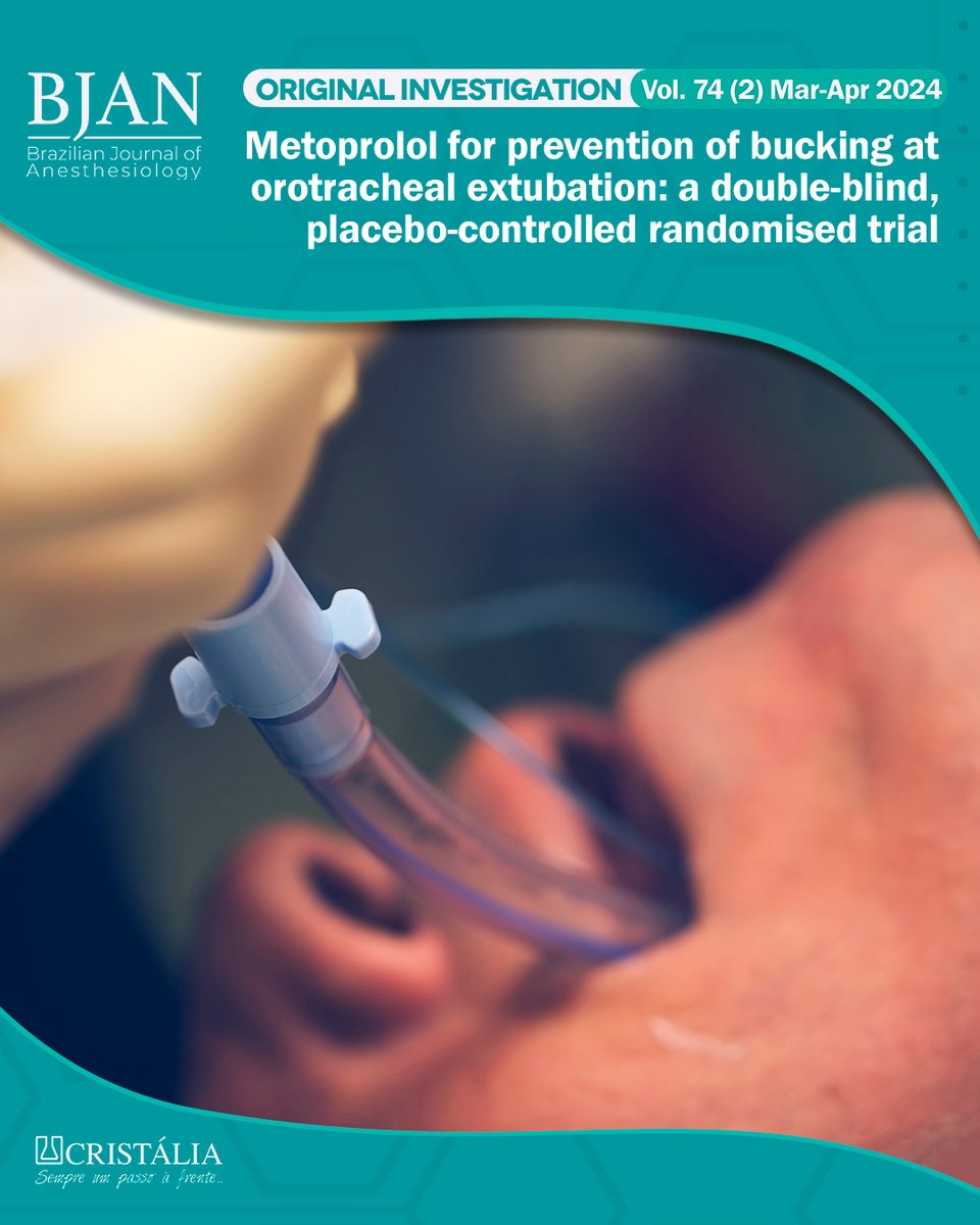 ⁎ 📌 Check out the complete results: bit.ly/METOBUCK ⁎ #joinBJAN #citeBJAN #anesthesiology #sba #anestesiologista #anesthesia #hypertension #metoprolol #tachycardia