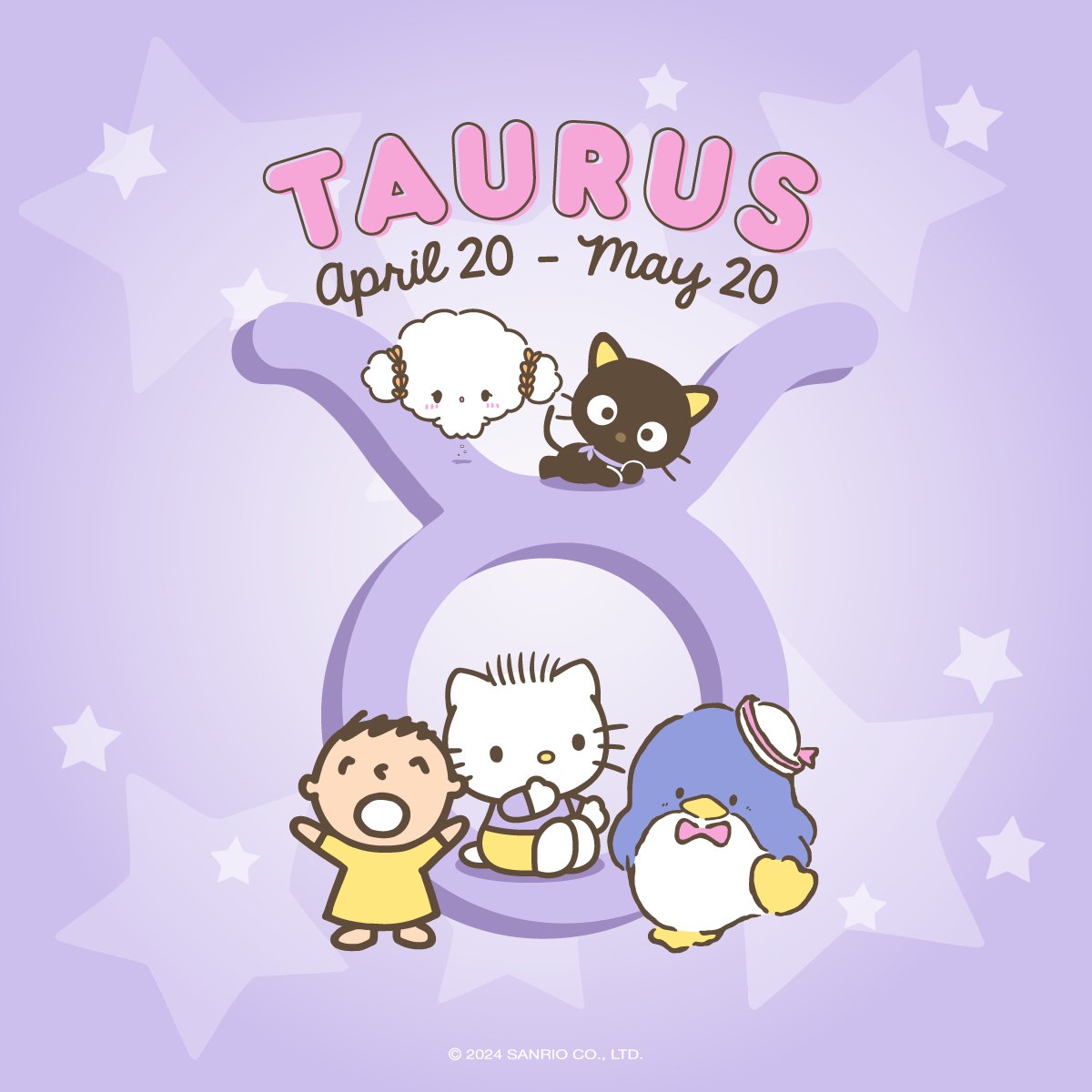 sanrio's tweet photo. Happy ♉️ season from your fellow Taurus Sanrio friends! Tag your #Taurus bestie 💖 https://t.co/zdwrn34Omz