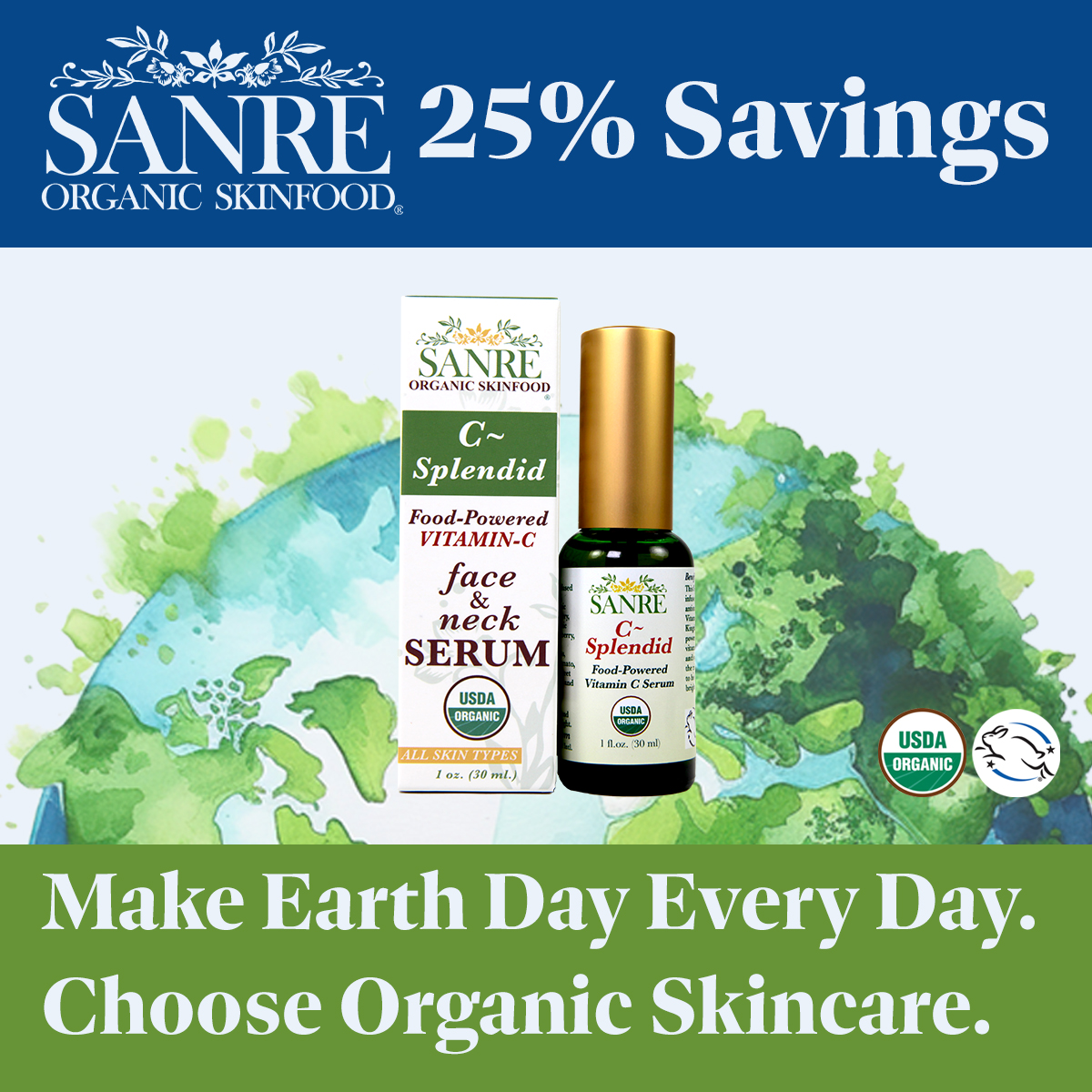 🌎Celebrate Earth Day Every Day with Organic Savings! 🌿 Don't miss out - Save 25% on all organic products until 4/22! Hurry, offer ends soon! 

⁠Shop Now: sanreorganic.com/discount/GREEN… 

#EarthDayEveryDay #OrganicLiving #Green24 #SustainableLife #NaturalBeauty