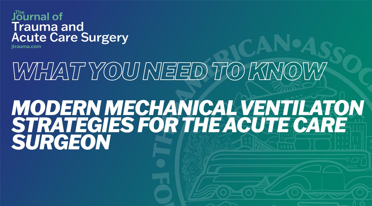 JTraumAcuteSurg's tweet photo. Acute respiratory failure remains a significant source of morbidity and mortality in trauma  emergency surgery patients. This review presents current evidence for mechanical ventilation support strategies in ARF for the acute care surgeon

https://t.co/eMB73NmwKh https://t.co/tffgwvVvl6