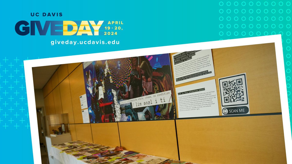 Help us make a difference on #UCDavisGiveDay! When gifts to the Global Aggies for LGBTQIA+ Rights Challenge reach 15 gifts on #UCDavisGiveDay, $2,500 from Ralph Hexter &amp; Manfred Kollmeier will be activated to support students! Give now at giveday.ucdavis.edu/globalaffairs