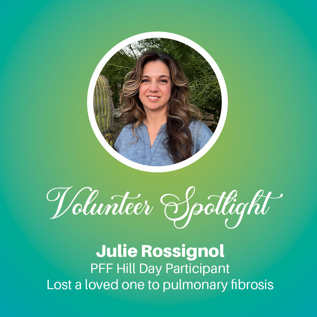 April is National Volunteer Month. Today, we’re highlighting one of our PFF Hill Day volunteers, Julie Rossignol. Thank you Julie for your contributions to the PF community!