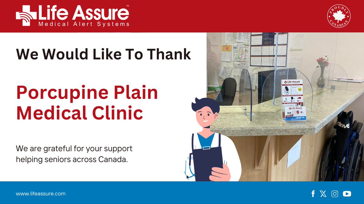 We Would Like To Thank Porcupine Plain Medical Clinic For Supporting Life Assure By Displaying Our Medical Alert Brochures For Seniors and Their Families!
 - Life Assure

#lifeassure #medicalalert #seniorliving #caregiver