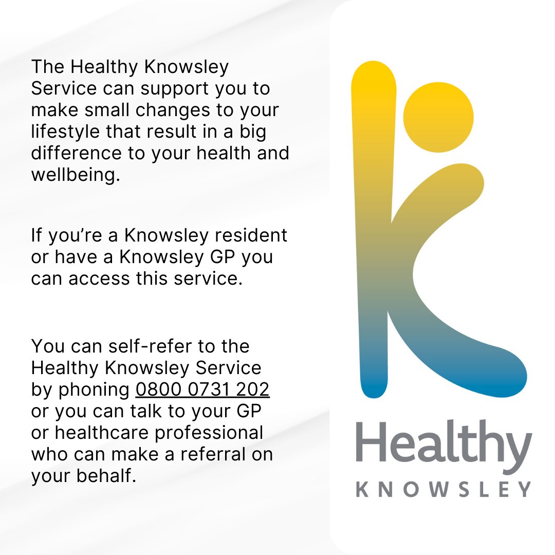 It's #BowelCancerAwareness month, and our @healthyknowsley team are sharing messages around a healthier lifestyle 👇 If you're a Knowsley resident and would like support from Heathy Knowsley, you can find out more here: 🔗merseycare.nhs.uk/our-services/k…