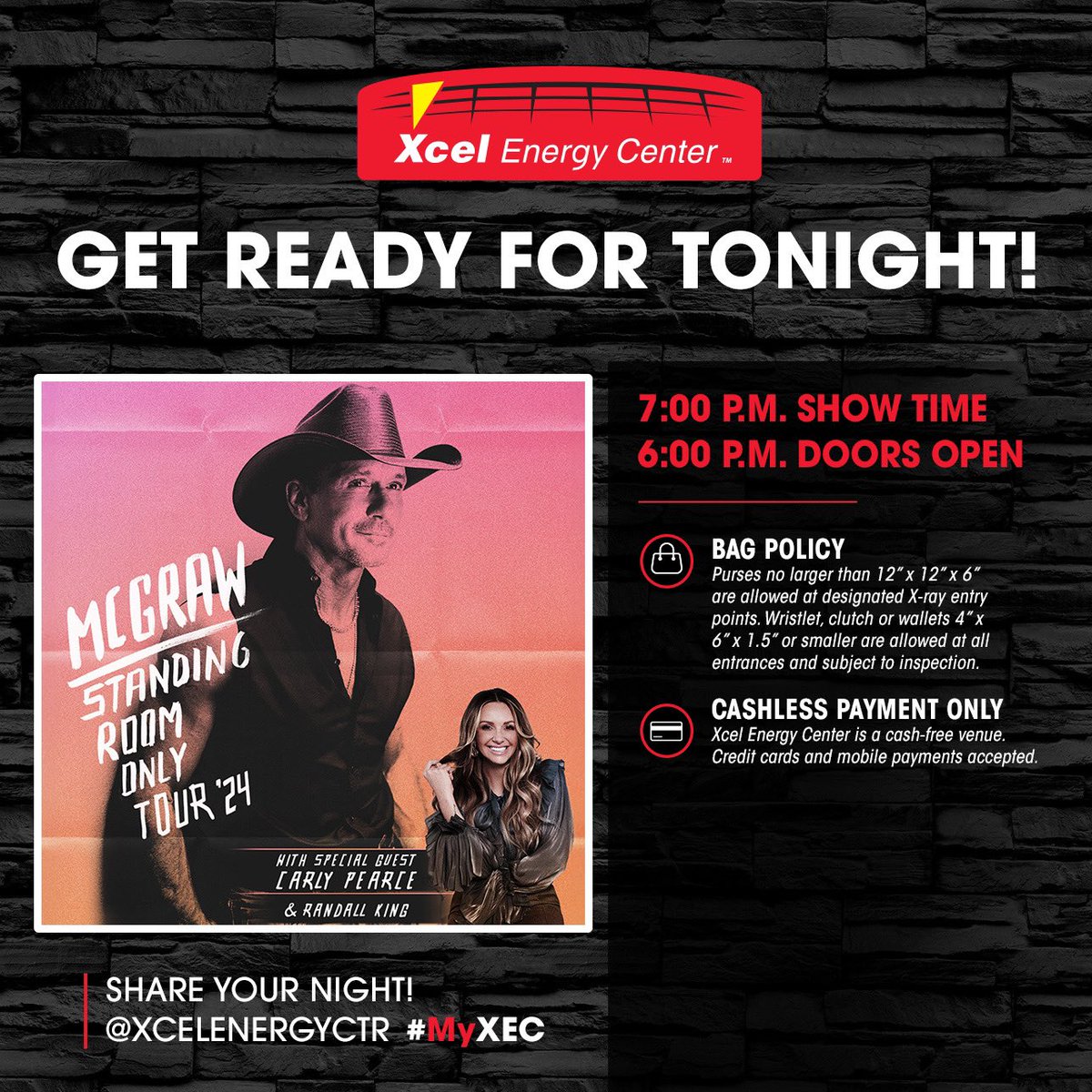Are you ready for TIM MCGRAW at #MyXEC tonight??