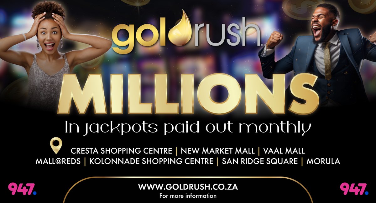 It's time for the Goldrush Location Quest🪙

Stand a chance to WIN up to R10,000 with @GoldrushSA

Enter by:
Visit bit.ly/3UnYxVF
Find two locations closest to you
WhatsApp 'Goldrush' & the name of the two Goldrush branches to 0614947947

#GOLDRUSH2024 #FeelTheRush