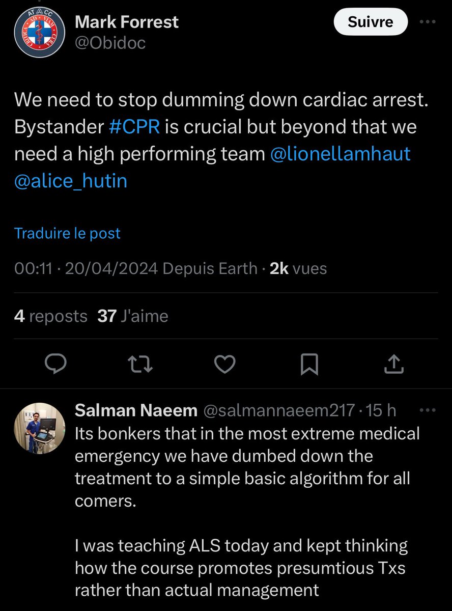 Well well, what do we have here, Prehospital:
-Epi, amio, lido: don’t know if usefull at all.
-ETI: same
-UK REBOA (in ER): negative
-ECPR: evidence: very low, logistics: extra heavy
-ECMO: …
-Best NNT: 1) defibrillation, 2) chest compression… this is BLS.

Maybe that’s why 🤷🏻‍♂️