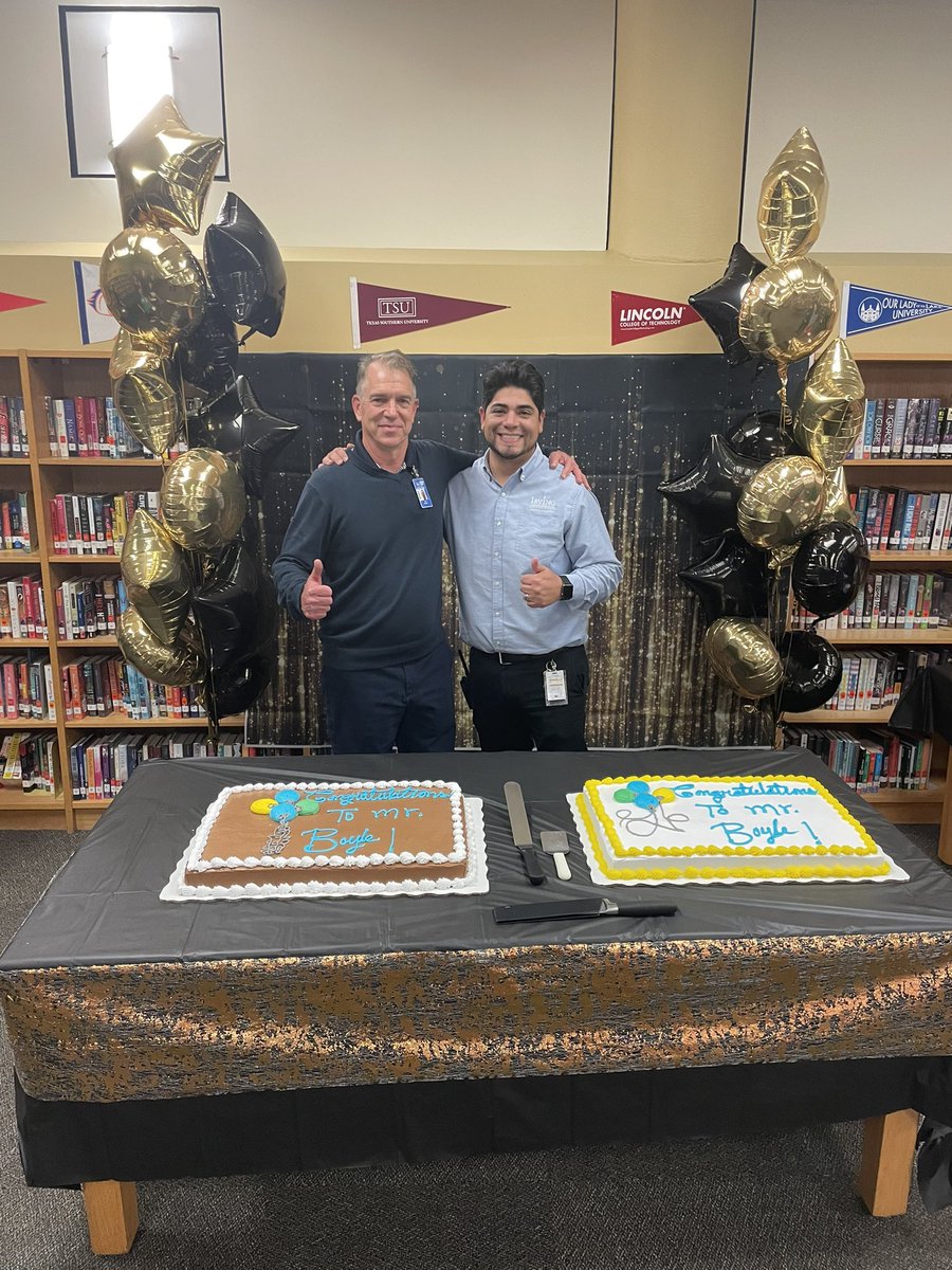 After a long week of testing, it was nice to close out the week celebrating Mr. Boyle with a group of other caring educators. Thank you for coming out! #TOY @IrvingHigh