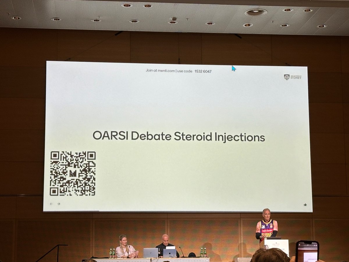 The long awaited #OARSI2024 debate - to inject or not (corticosteroid/). Dr Margareet Kloppenburg vs @ProfDavidHunter