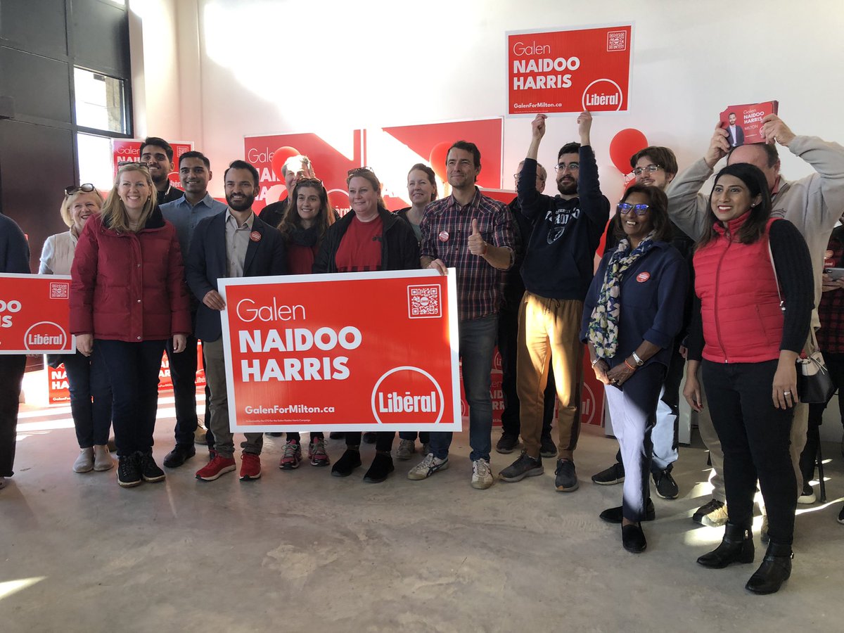 Team #Oakville had another great night knocking on doors in Milton for @GalenNHarris! Galen will be a strong voice for his community at Queen’s Park. #onpoli #paintthetownred