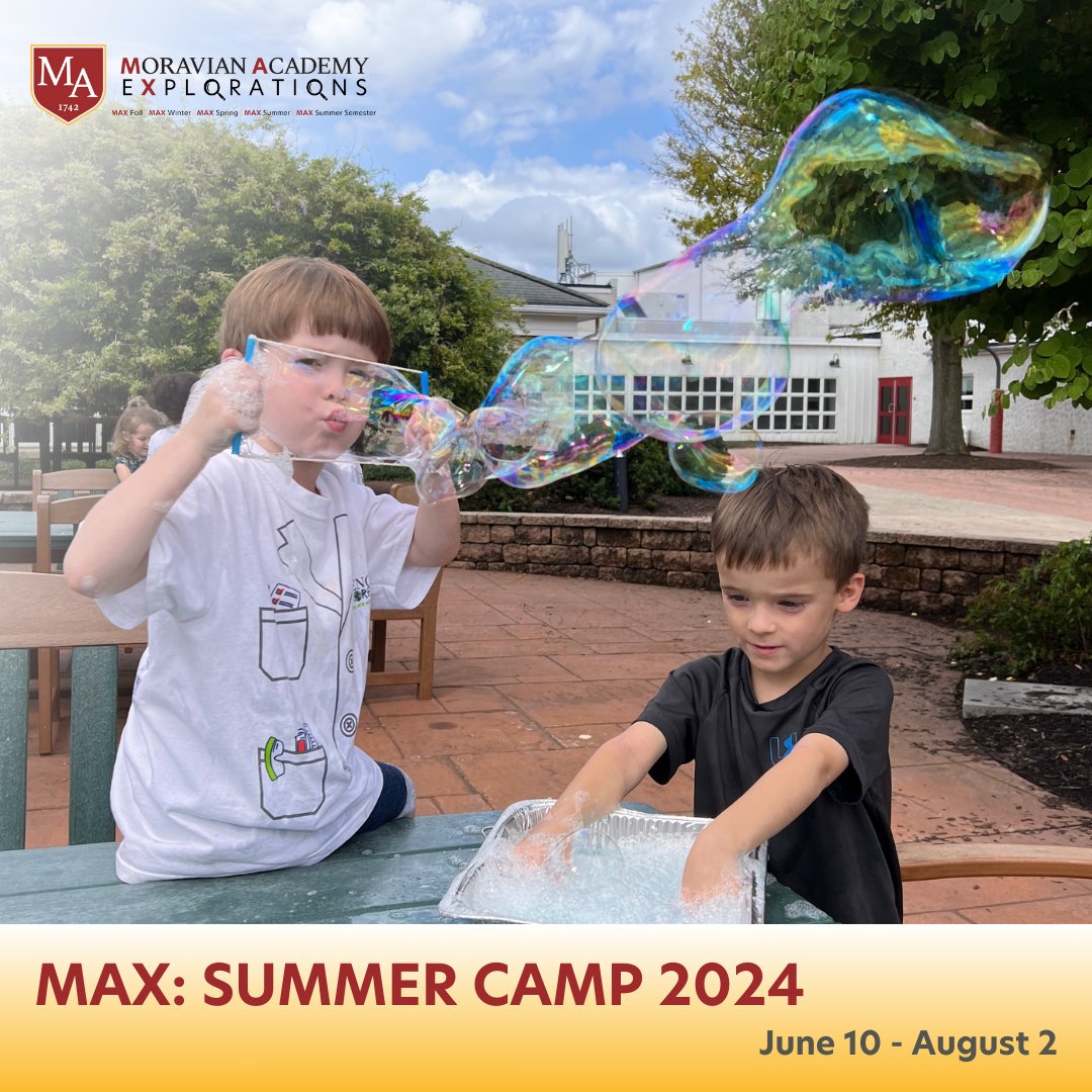 Dive into summer adventures at Moravian Academy! ☀️ Registration is now open for our exciting Summer Camps, including: 🇪🇸 Spanish Immersion Camp ⚽ Sports Camp 🎭 Theater and Beyond Camp hubz.li/Q02tslNV0 #MoravianAcademy #Summer 🌞🎉