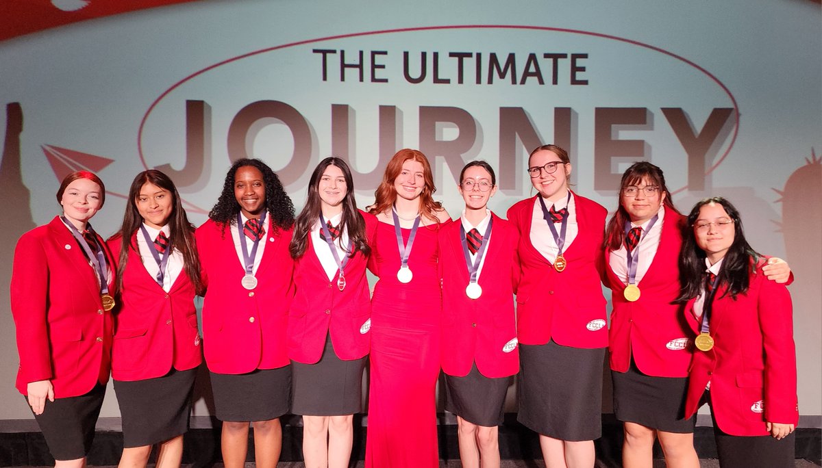 9 Early Childhood students from @bashabearnation recently participated in the Family, Career, and Community Leaders of America (FCCLA) State Competition in Tucson and won several accolades! Read more in the newsletter: smore.com/n/d1pat #WeAreChandlerUnified @CTECUSD