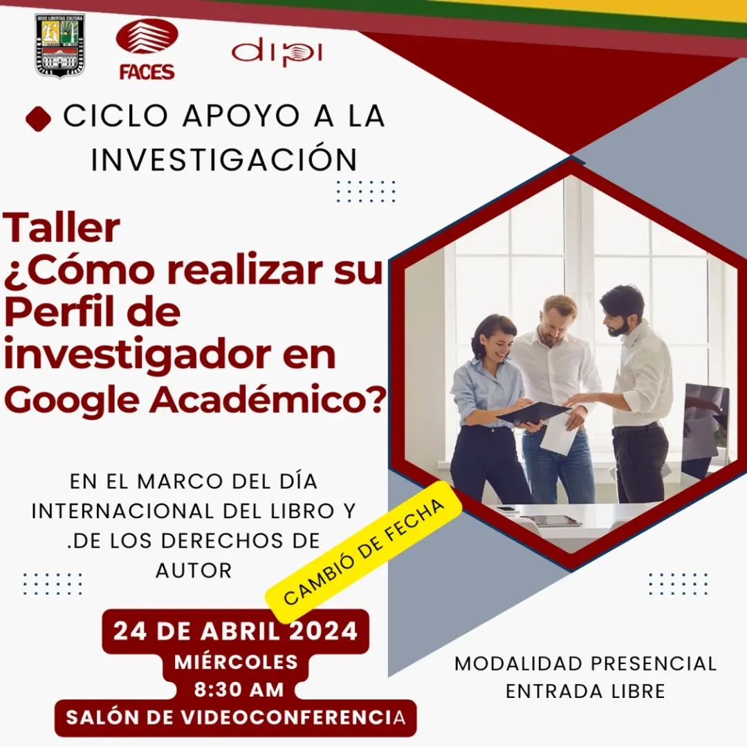 BenitoHamidian's tweet photo. Estimado profesor, estas interesado en gestionar tu perfil de investigador en Google académico. En @facesuc1 y en @DIPIFaCESUC_B te esperamos. 

Sigamos construyendo caminos hacia #LaNuevaVisiónDeUniversidad. https://t.co/LPlAtM7171