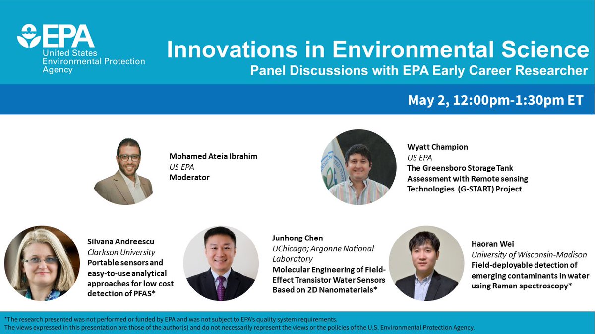 📢 Four ( 4️⃣ ) talks on Environmental Sensors ‼ 

Explore cutting-edge solutions for addressing #PFAS, #Microplastics, and other emerging water contaminants. 🌊💧

Register: eventbrite.com/e/innovations-…