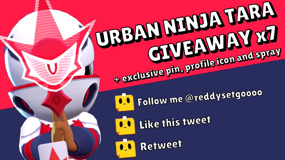 🎁 #UrbanNinjaTaraGiveaway x7 🎁
Winners receive a code to unlock the skin, exclusive pin, spray and profile icon in-game!
TO ENTER:
👤Follow me
❤️ Like
🔄Retweet
Winners drawn on May 2nd, GOOD LUCK!!