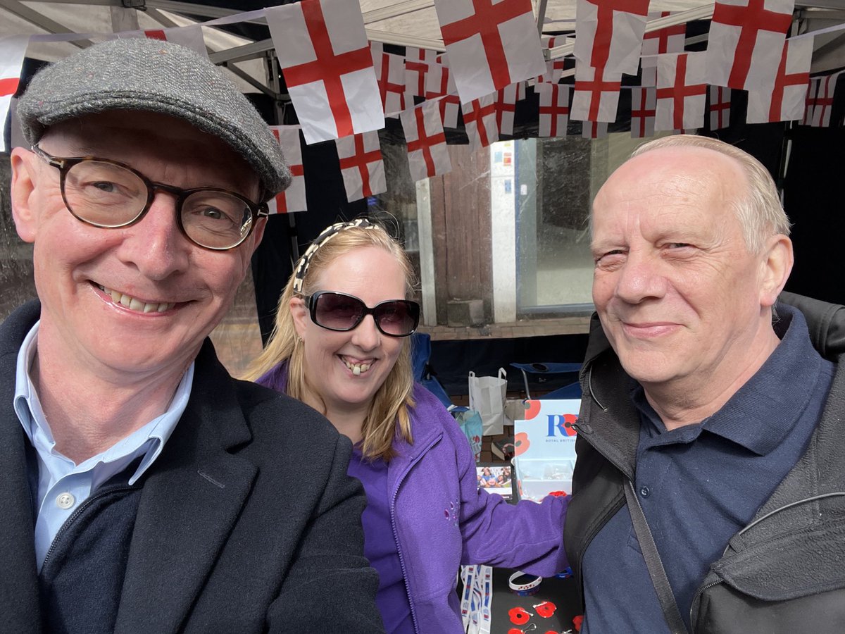 We had our very own dragon at the St George’s day celebration in Bilston today. Made by Keith pictured here and taking pride of place. An early Happy St George’s day!