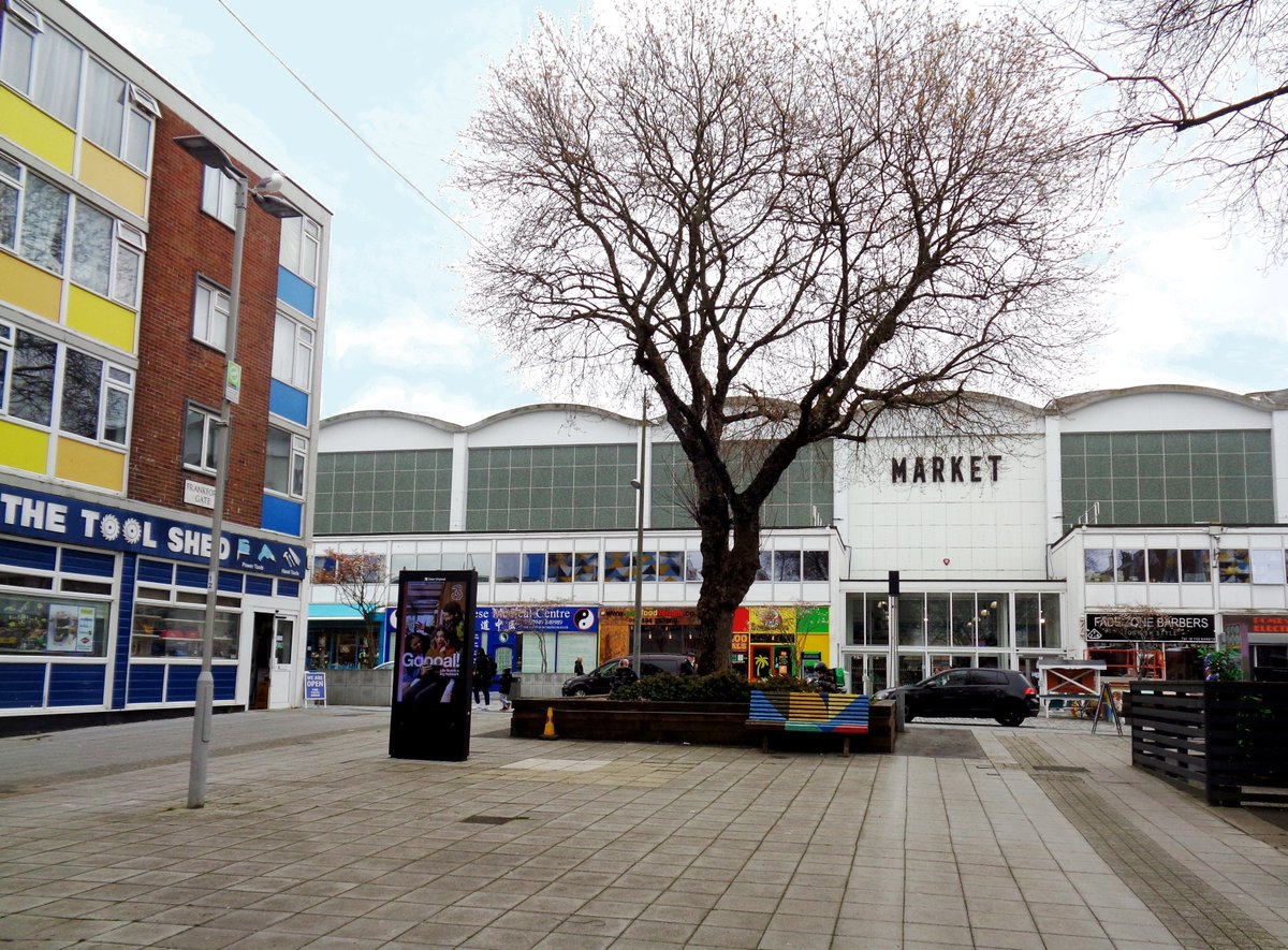 Frankfort Gate and the market. Plymouth city centre.