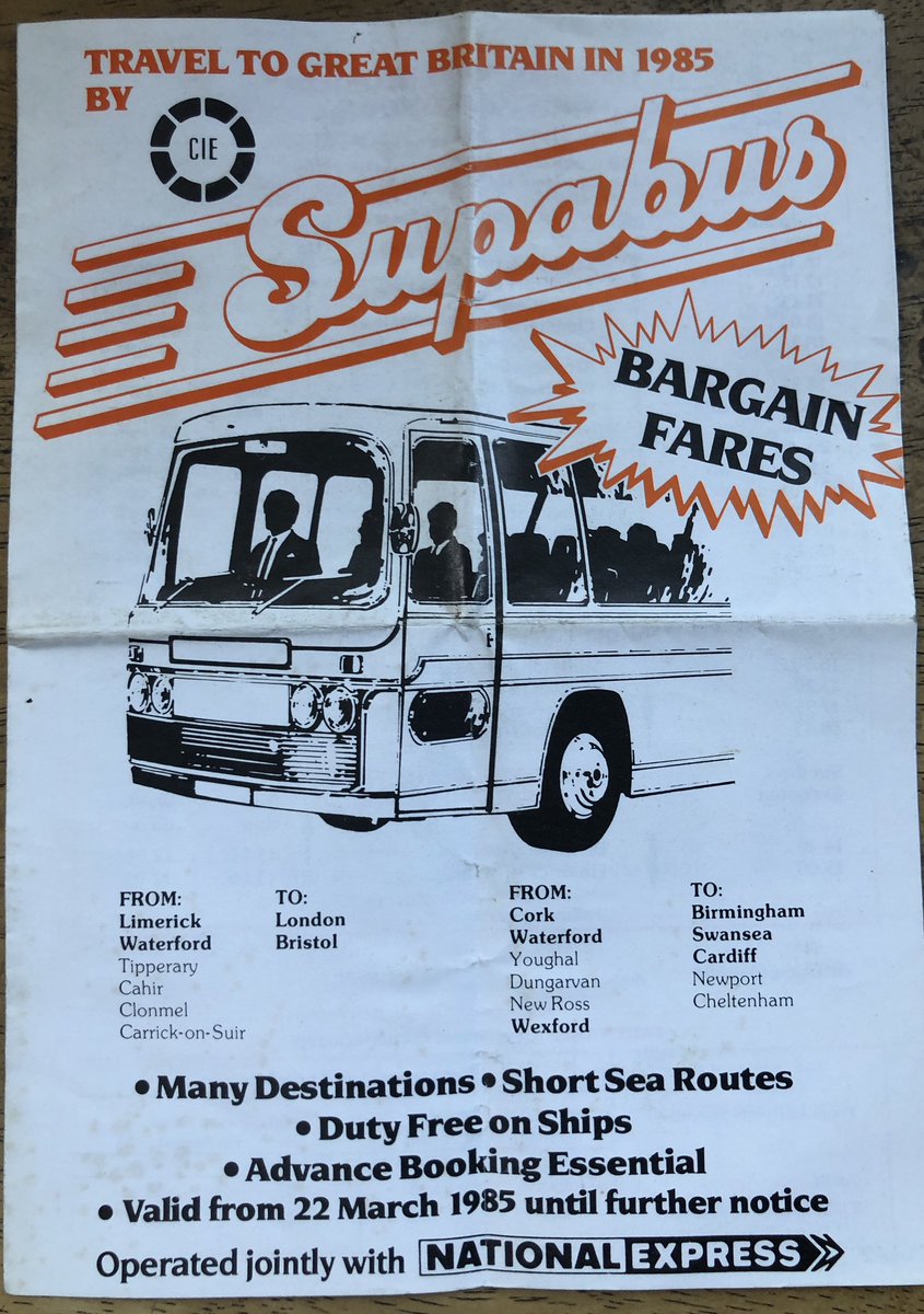 Bus and ferry was how we got to London in the 80s - before low air fares arrived. #1985 #CIE